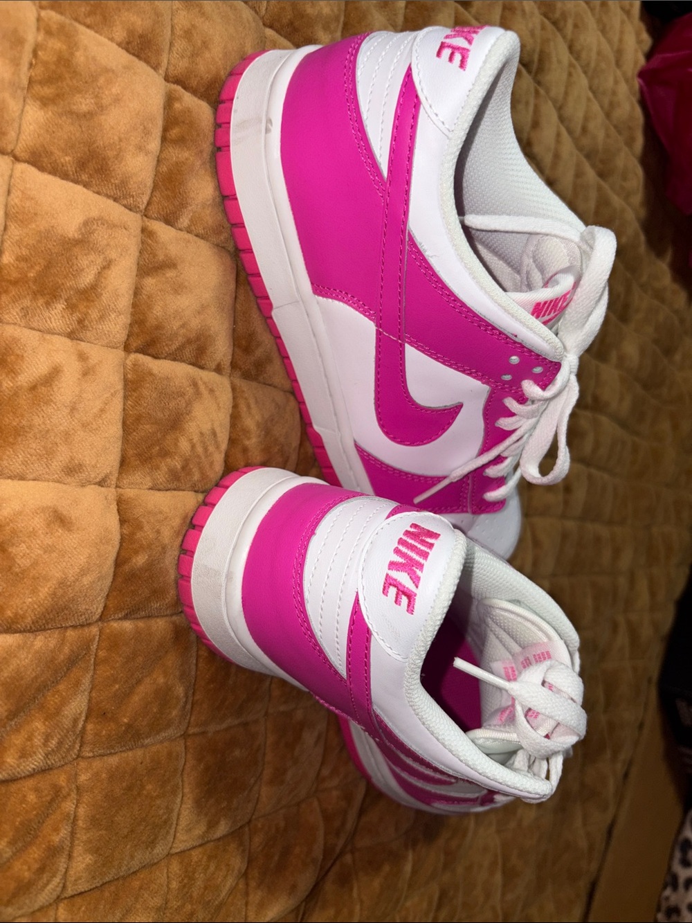 Nike Kids Hot Pink and White Low-Top Sneakers